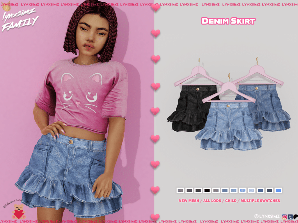 Short Denim Skirt for Children