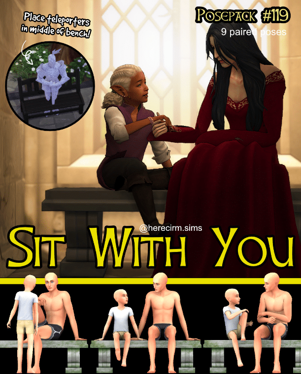 Sit with You Adult and Children Pose Pack