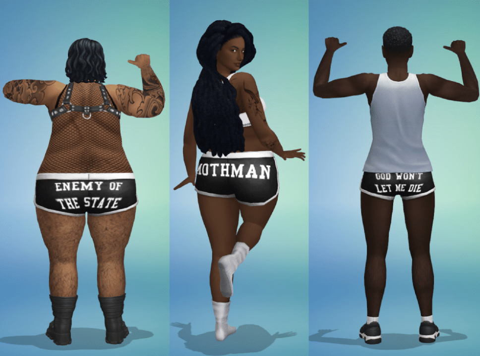 Slogan Booty Shorts for Male and Female