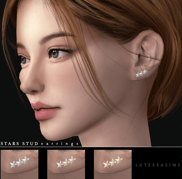 Stars Stud Earrings for Female