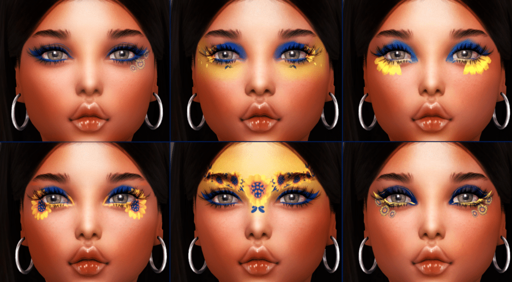 Sunflower Eyeshadow Makeup