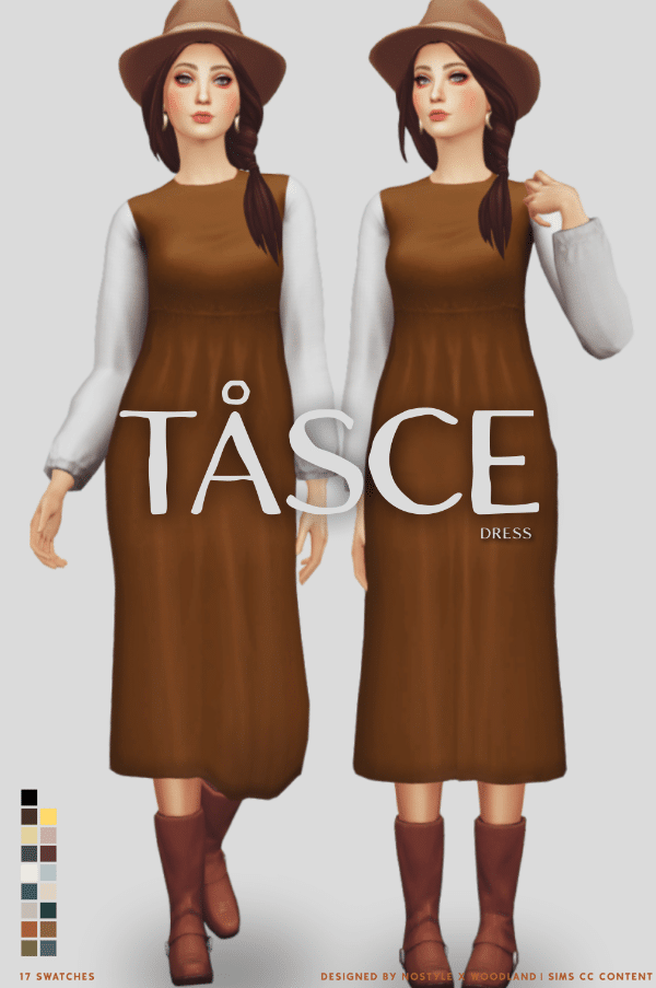 Tasce Long Two Toned Dress for Female