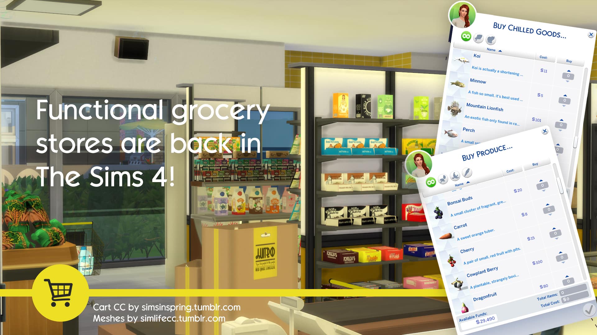 The Sims 4 Grocery Store Mod