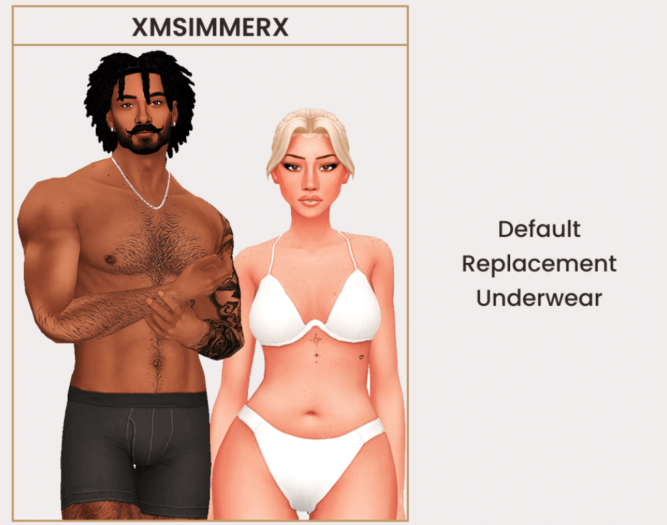 Underwear Default Replacement for Male and Female