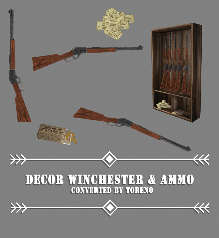 Winchester Gun and Ammo Decor