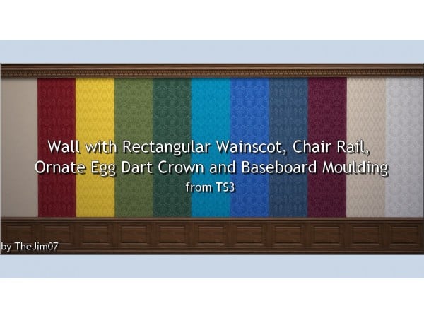 103370 wall with rectangular wainscot from ts3 sims4 featured image