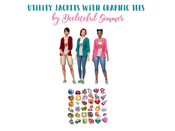 103626 utility jackets with graphic tees sims4 featured image