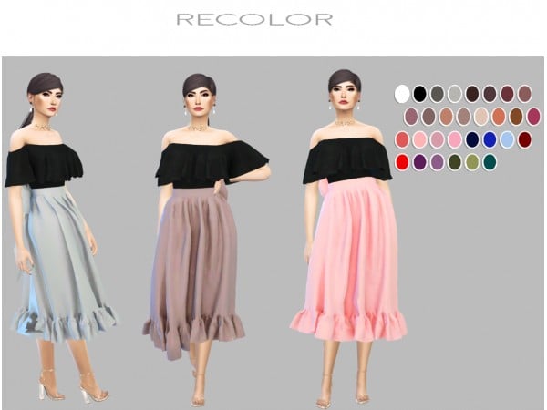 WonderWear: Embrace Elegance with Ruffled Bow Skirts (AlphaClothes Collection)