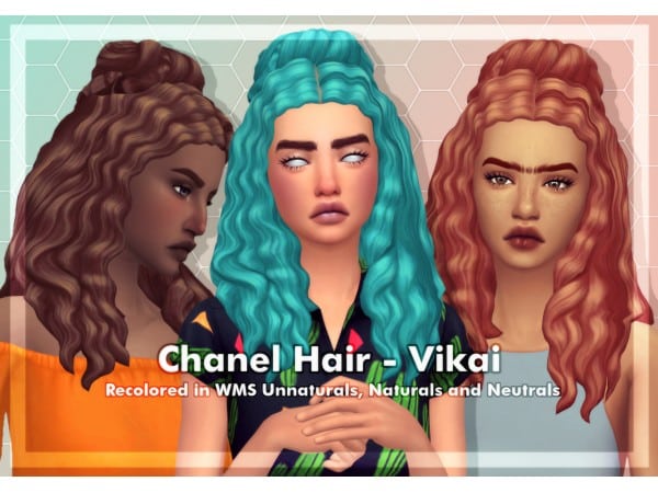 104896 vikai chanel hair recolor sims4 featured image