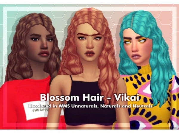 105082 vikai blossom hair recolor sims4 featured image