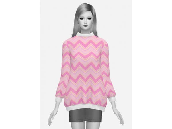 Cozy Couture: Chic TS4 Female Sweater (Alpha CC, Trendy Tops)