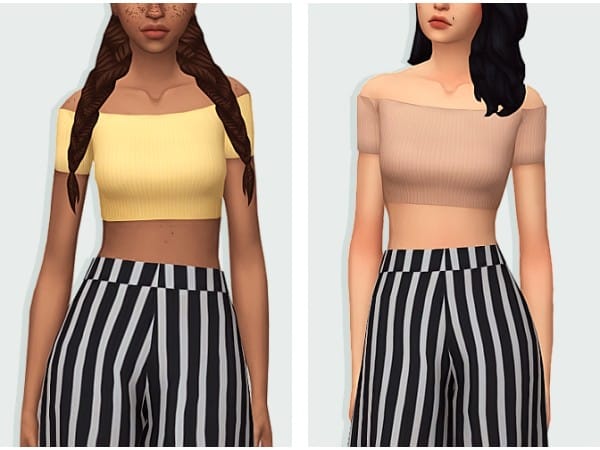 BlushChat’s Waekey Bliss: Chic Off-Shoulder Crop Top Recolors (Fashion & Makeup)