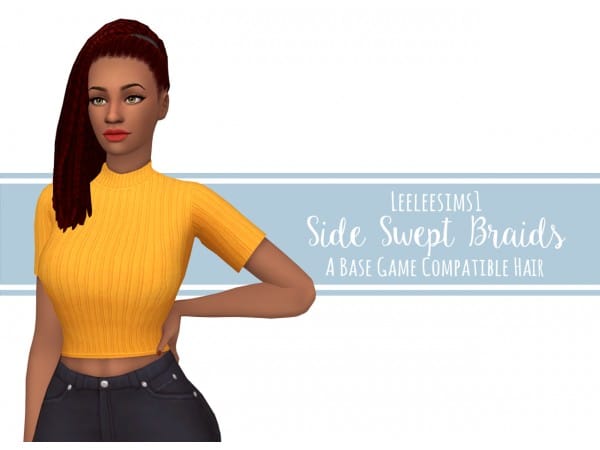 107873 side swept braids a bgc hair by leeleesims1 sims4 featured image