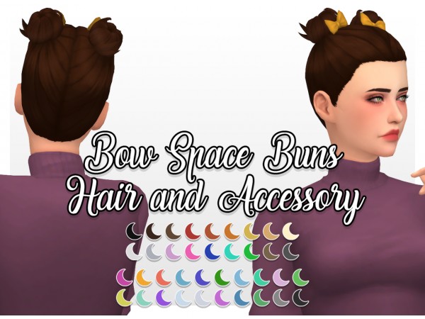 108987 bow space buns hair and accessory by dear solar sims4 featured image