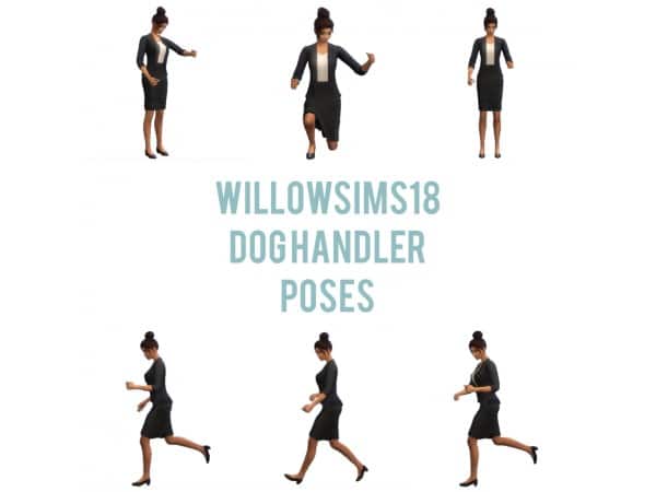 109089 dog handler poses by willowsims18 sims4 featured image