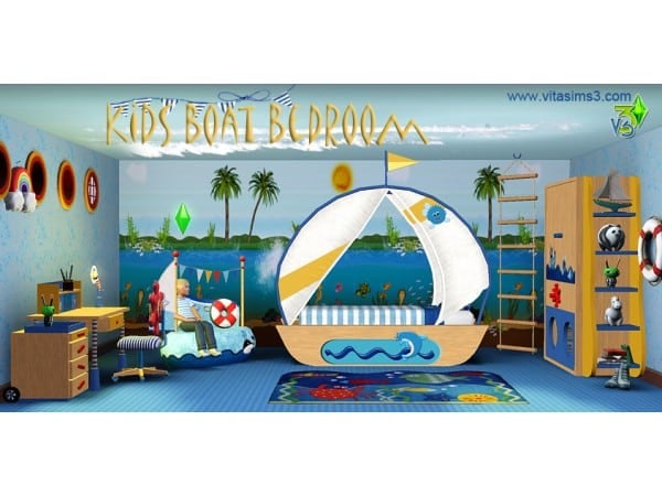 116960 kids boat bedroom by vitasims3 sims3 featured image