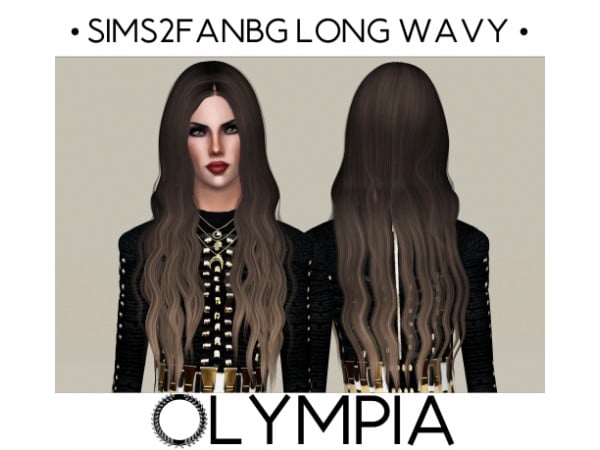 Olympia Waves: Sims2FanBG’s Long & Medium Wavy Alpha Hair (4to3)
