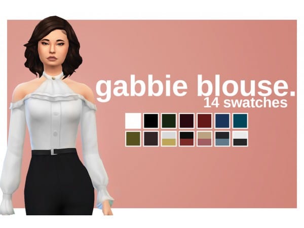 Gabbie’s Grace: Chic WeebSimmer Blouse (Trendy AlphaCC Female Tops)