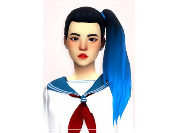 Yuki’s Cascade: Simmandy’s Alpha Long Hair Elegance (#AlphaCC FemaleHair)