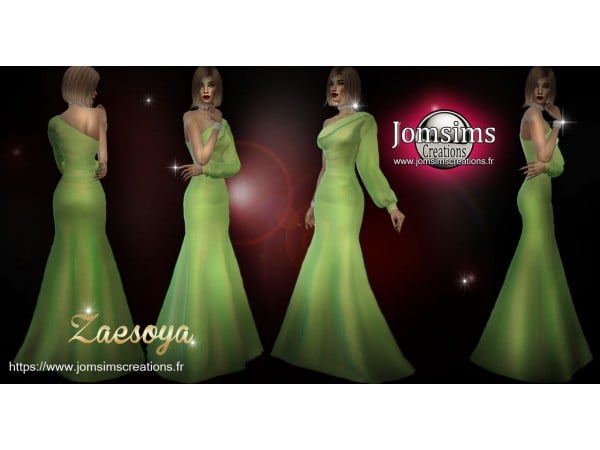 Zaesoya Elegance: Chic Dresses by JomSimsCreations (AlphaCC Female Attire)