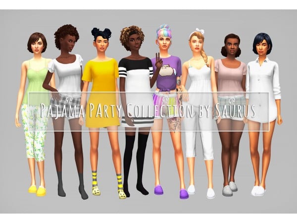 136938 pajama party collection by saurussims sims4 featured image
