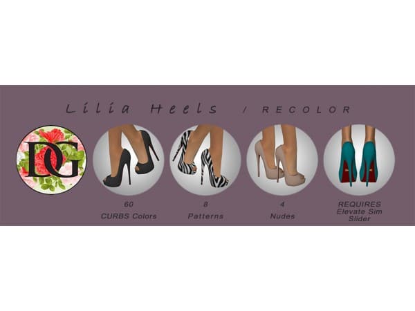 Lilia’s Luxe Lift: Recolored Heels by Dallasgirl79 (Sexy AlphaCC High Heels)