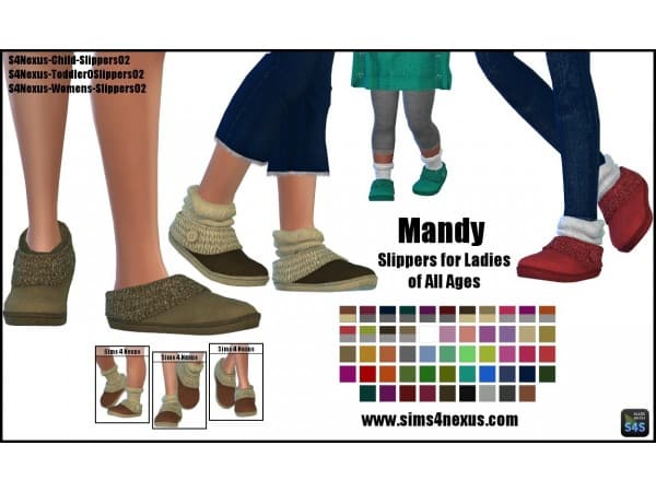 141746 mandy slippers for ladies of all ages by sims4nexus sims4 featured image