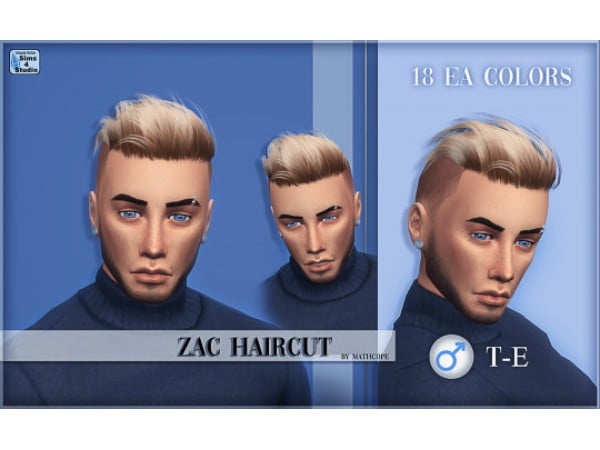 Zac’s Mane Makeover by MathcopeSims (Alpha Hair, CC, Stylish Male Haircut)