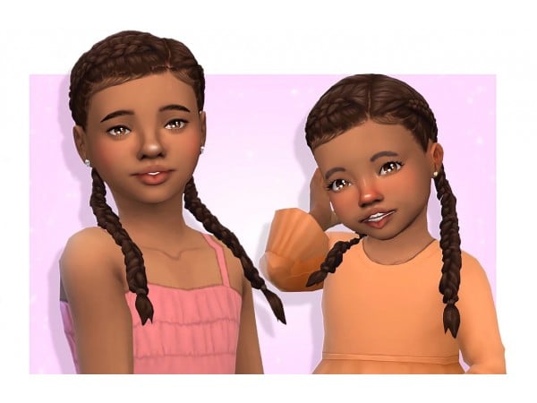 143258 dutch braids toddler and child conversion by peachibloom sims4 featured image