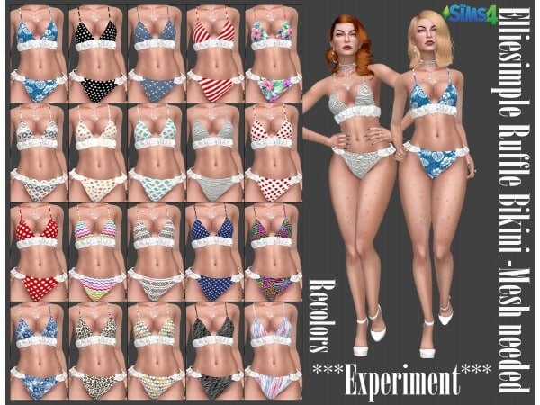 145197 ruffle bikini recolors by experiment128 sims4 featured image