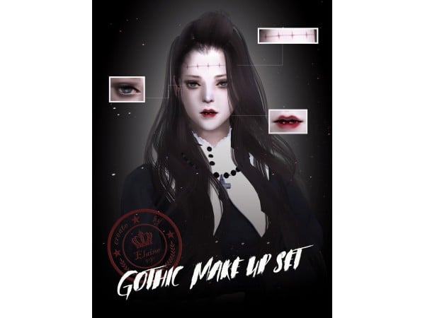 145359 gothic make up set by elainevv sims4 featured image