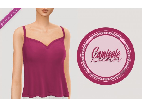 Simiracle’s Chic Camisole Crop (Recolor) – Trendy Female Tops & Alpha CC
