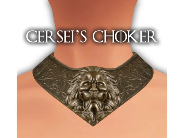 Regal Roar by Cersei: The Lion Head Choker (TS4GoT Inspired Jewelry)