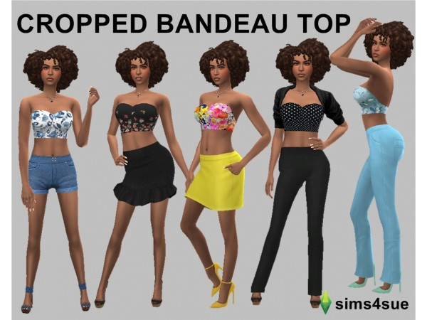 Sims4Sue’s Chic Bandeau: Essential Cropped Tops for the Base Game (Alpha CC)