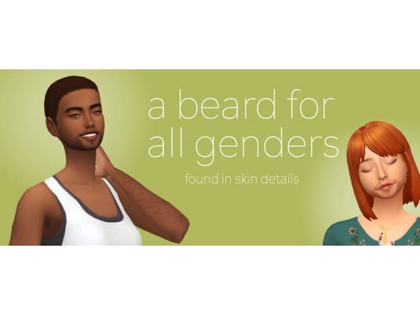 146361 thesimsis4gays beards fof all genders sims4 featured image