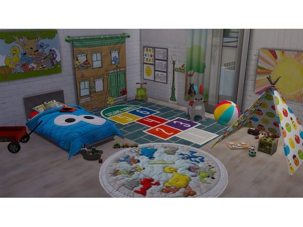 146558 sesame street toddler room by ivyrose a recolour of artvitalex aspen toddler room foun sims4 featured image