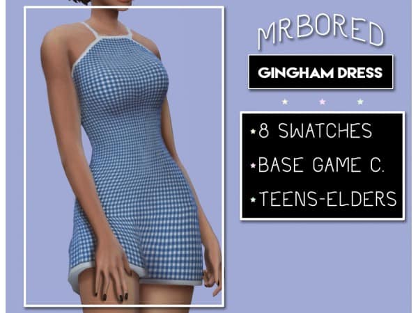 146588 mrbored gingham dress by captainmrbored sims4 featured image