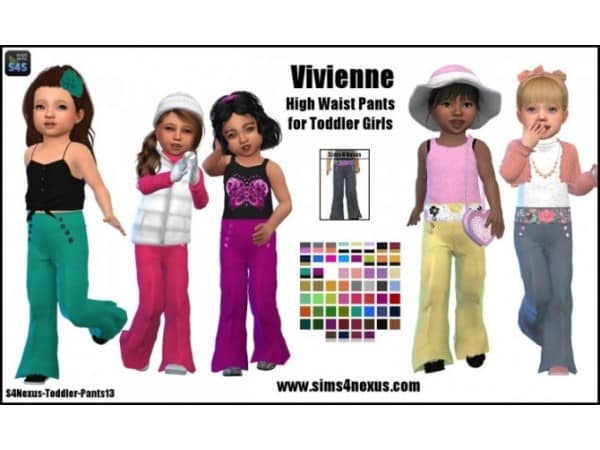 Vivienne’s Vogue: Chic Toddler Pants by Sims4Nexus (Alpha CC & Accessories)