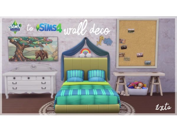Zx-ta’s Legacy: TS3 Generations Wall Deco Transformed for TS4 (Set & Accessories)