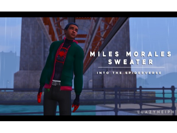 LLazyNeiph’s Web-Slinging Style: Miles Morales Inspired Sweaters (AlphaCC Male Tops)