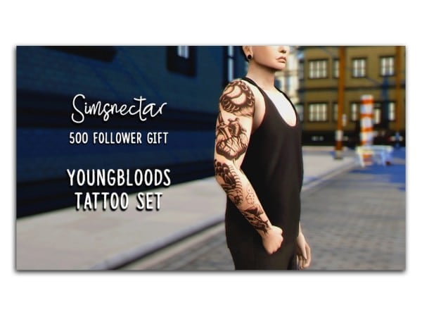 Ink Enigma: Youngbloods Tattoo Collection by Simsnectar (Alpha CC Tattoos)