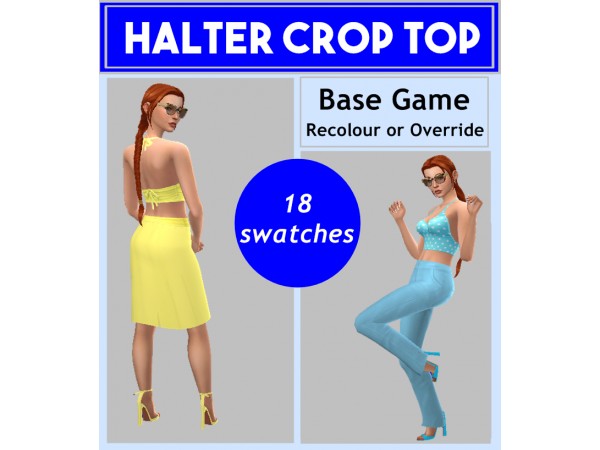 Sims4Sue’s Chic Collection: BG Halter Crop Top (Alpha CC Female Fashion)