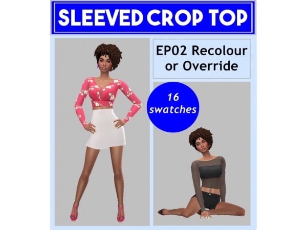Sims4Sue’s Chic Chronicles (Ep02): Trendy Sleeved Crop Tops Collection