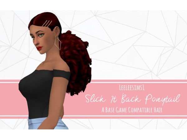 151816 leeleesims1 slick it back ponytail sims4 featured image