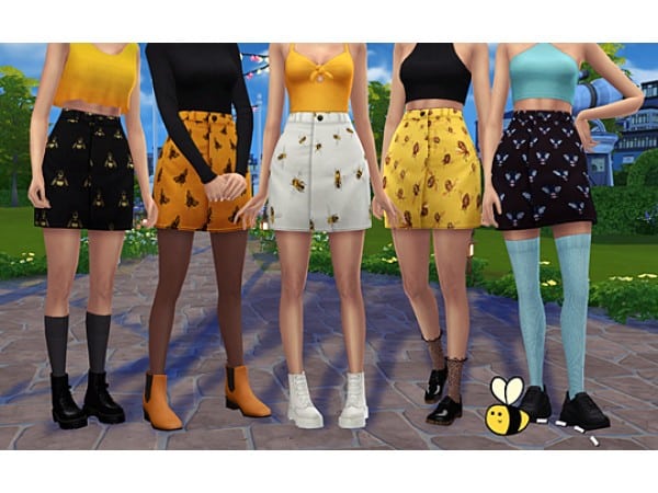 Trillyke’s Buzzing Bee Lover Skirt (Alpha CC for Simmers Who Save Bees)