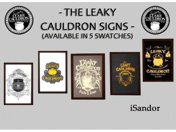Isandor’s Enchanted Ephemera: Leaky Cauldron Posters & Signs (Wall Decor Collection)