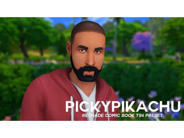 152400 reshade preset comicbook by pickypikachu sims4 featured image