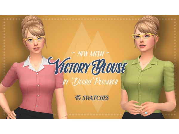 Double-Plumbob Chic: The Ultimate Victory Blouse Collection (Trendy Female Tops & Sets)