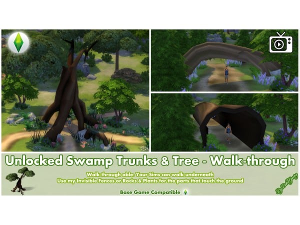 158873 unlocked swamp trunks tree walk through by bakie sims4 featured image