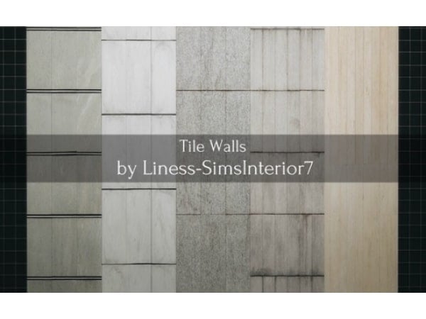 Linea’s Elegance: SimsInterior7’s Exquisite Tile Walls (#AlphaCC, Builds, Wallpapers)